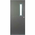 Assa Abloy Sales & Marketing Group Inc. CECO Hollow Steel Security Door, Narrow Light, Cylind., CECO Hollow Hinge/Glass 18 Ga, 36"W X 80"H CHMDXNL3068XCYL-CE-18GA-WG